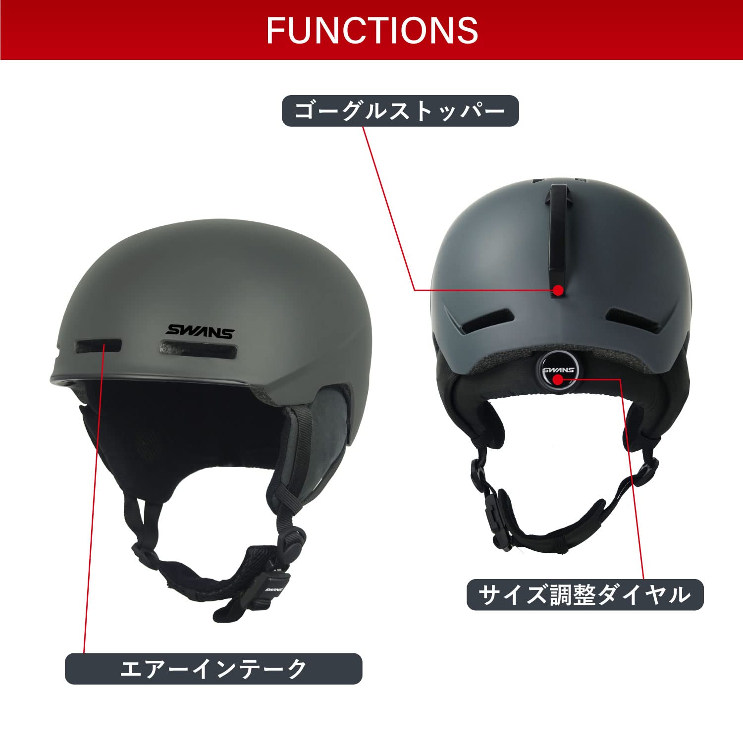 Amazon | SWANS(スワンズ) スキーヘルメット HSF-190 MBK マット