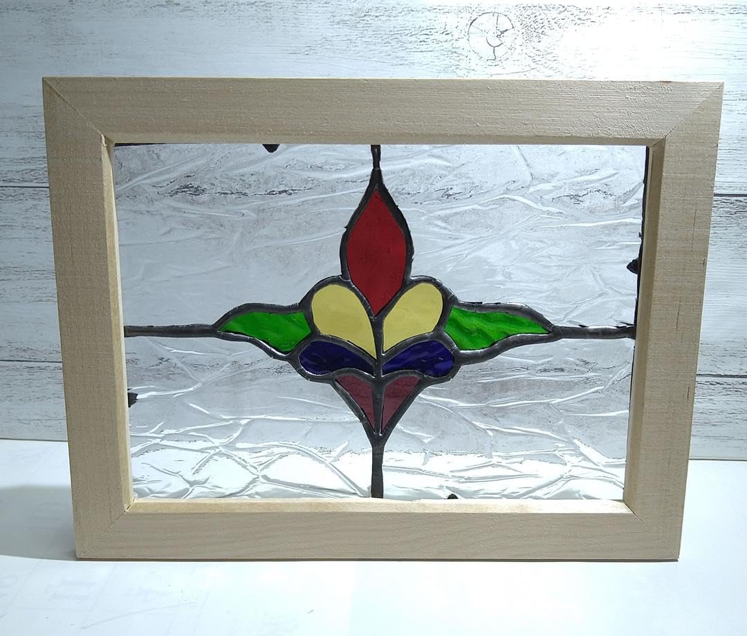 Amazon.co.jp: 207.ステンドグラスパネル アンティーク調2L判 : ホーム