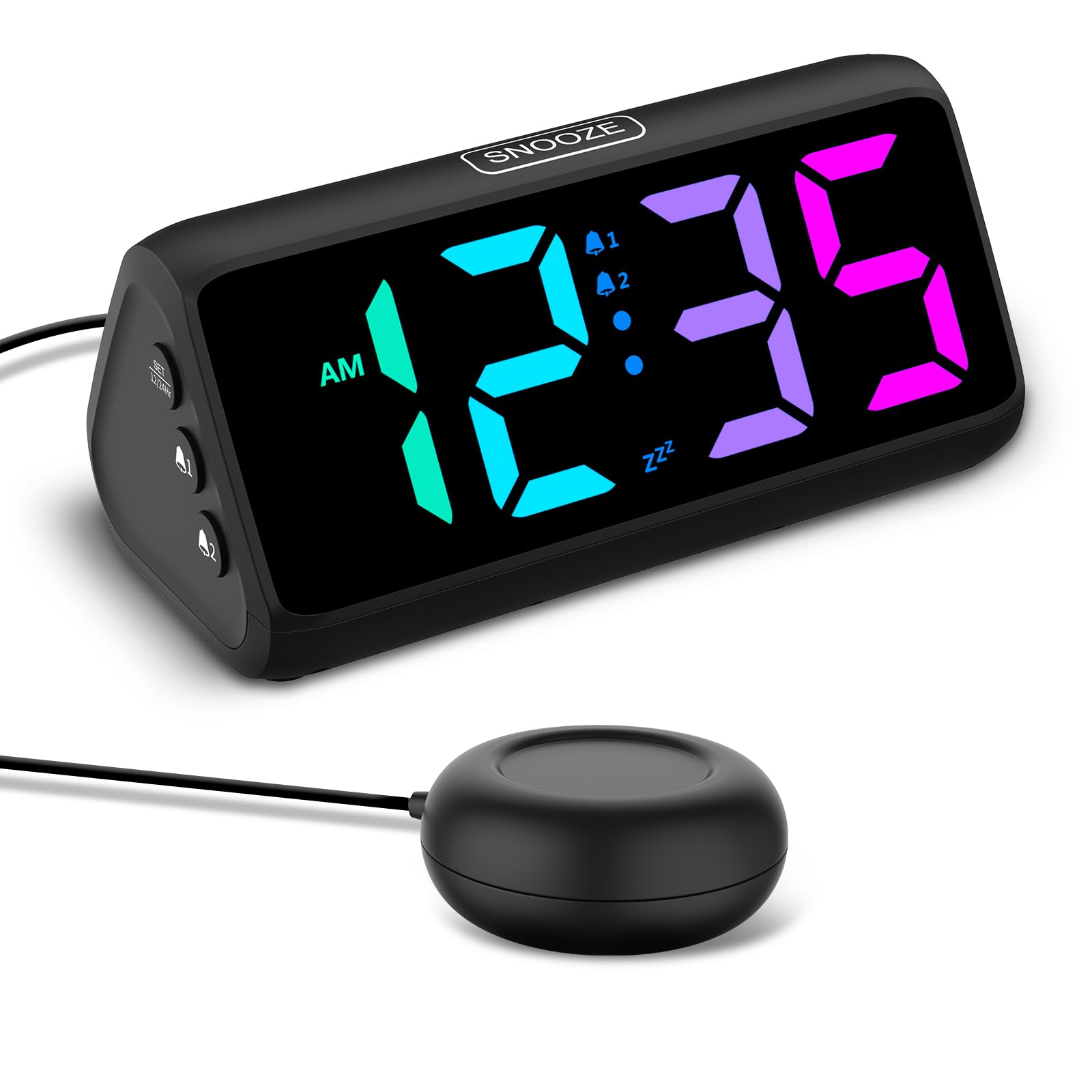 Amazon.com: Netzu Loud Alarm Clock for Heavy Sleepers, Plug-in RGB