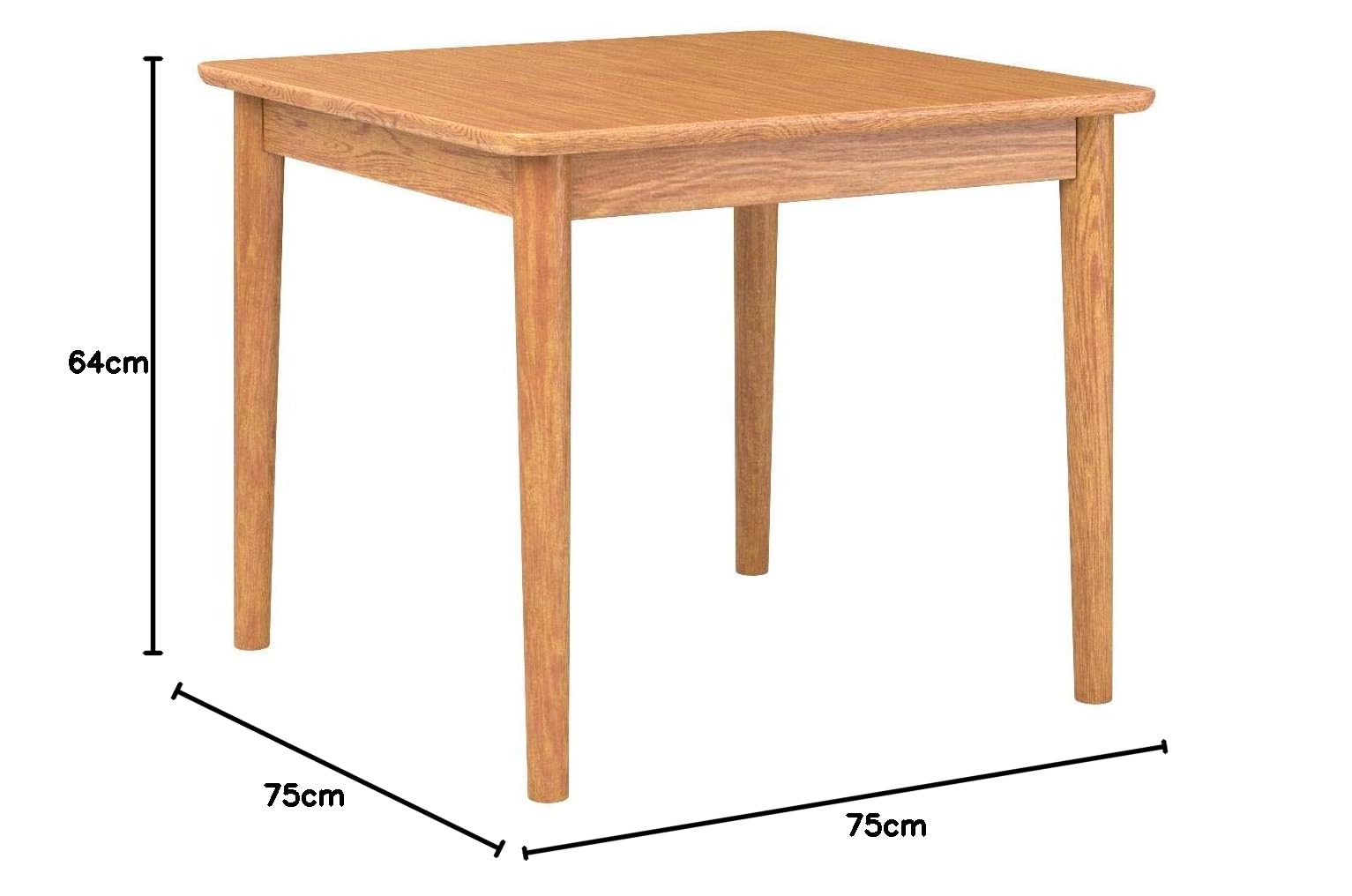 Amazon｜AZUMAYA モタ 75ダイニングテーブル HOT-332NA HOT-332NA