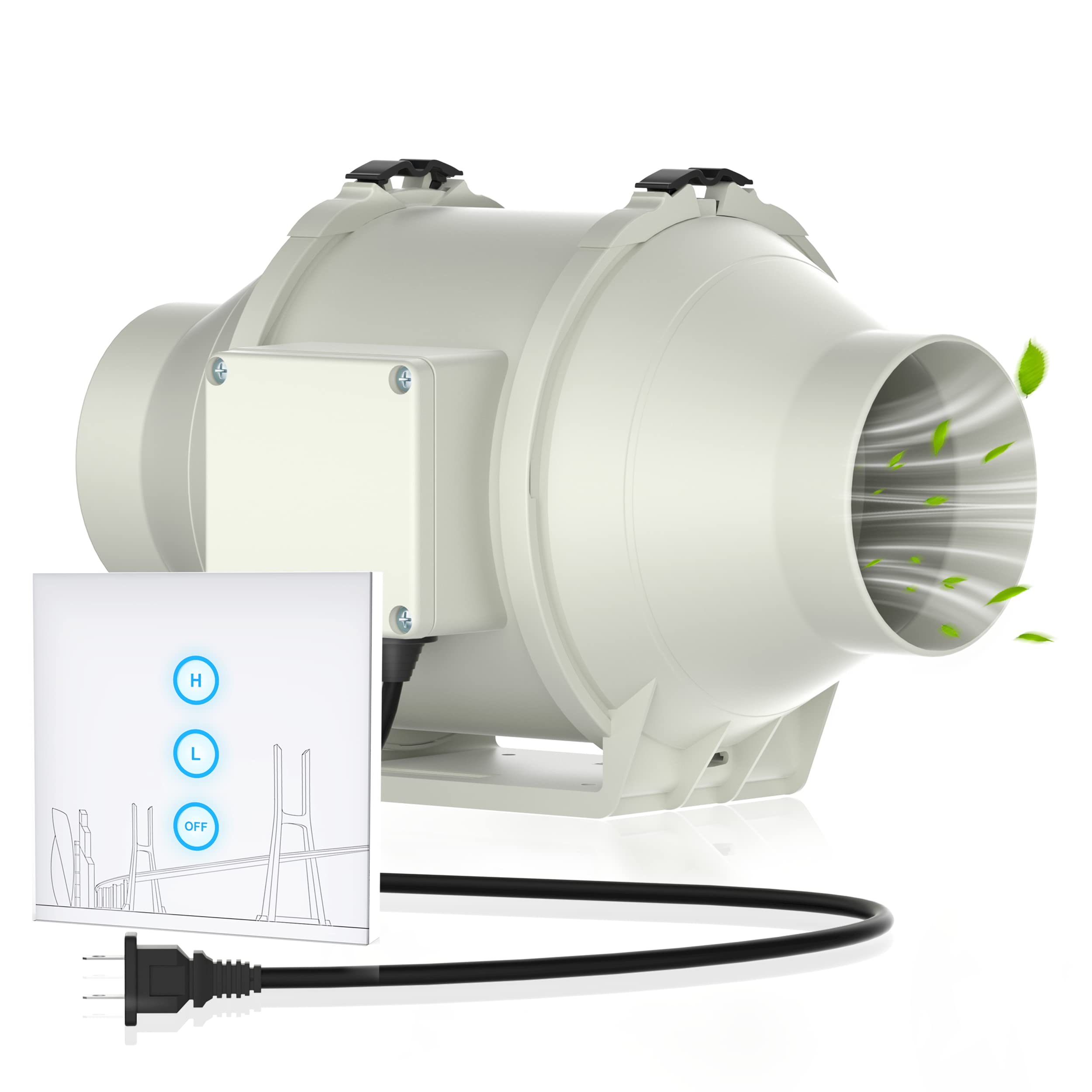 Amazon.co.jp: OOPPEN ダクトファン ワイヤレススイッチ付 100mm 風量