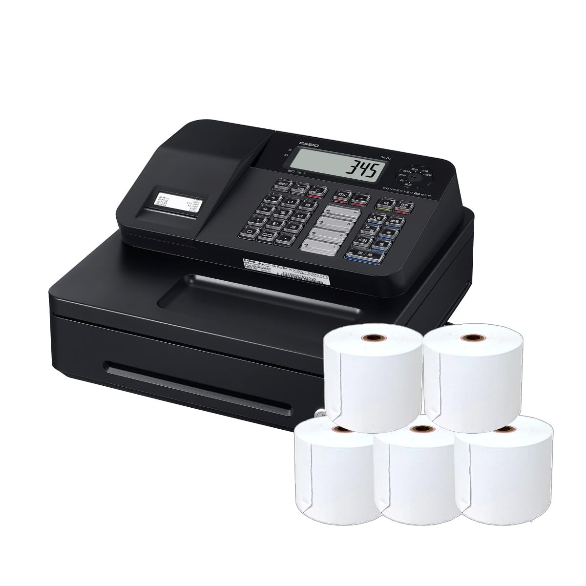 Amazon | CASIO 電子レジスター 4部門 1シート Bluetooth対応 SR-G3-BK