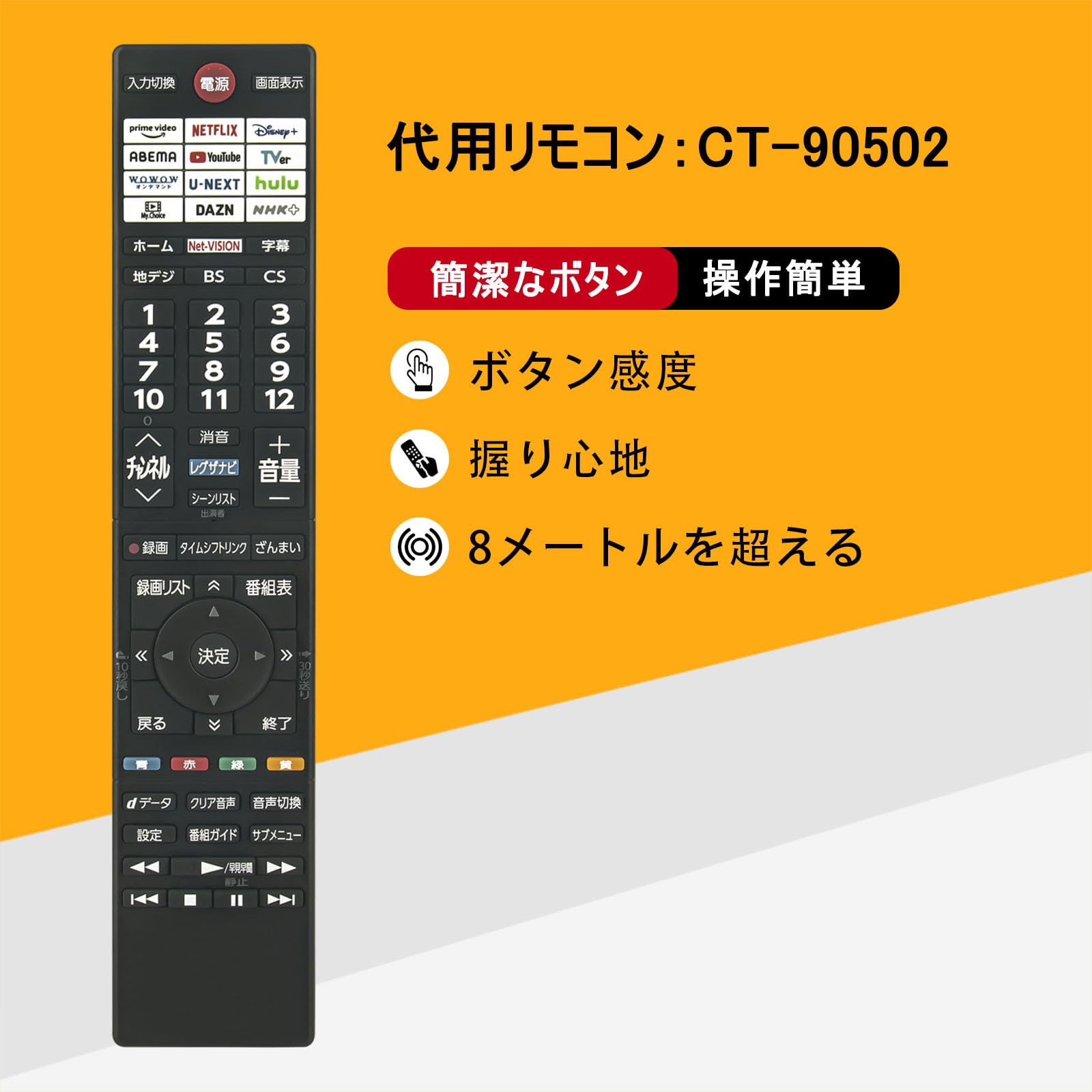 Amazon | ALLIMITY CT-90502(代用) fit for 東芝 REGZA レグザ テレビ