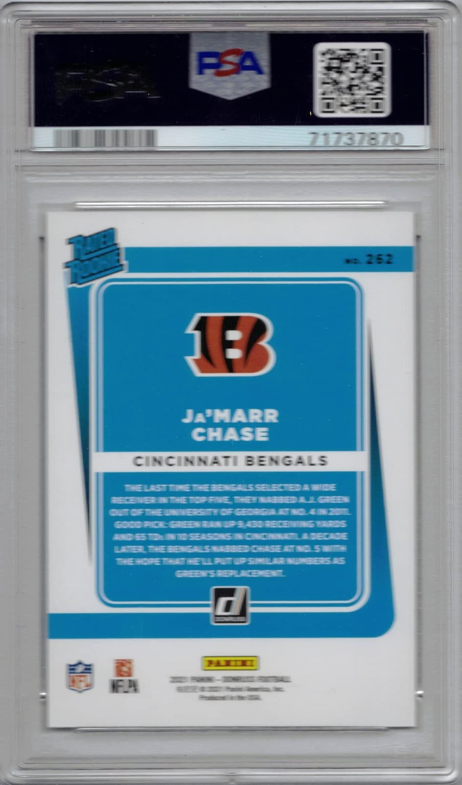 Amazon.com: 2021 Panini Donruss Football #262 Ja'Marr Chase Rookie