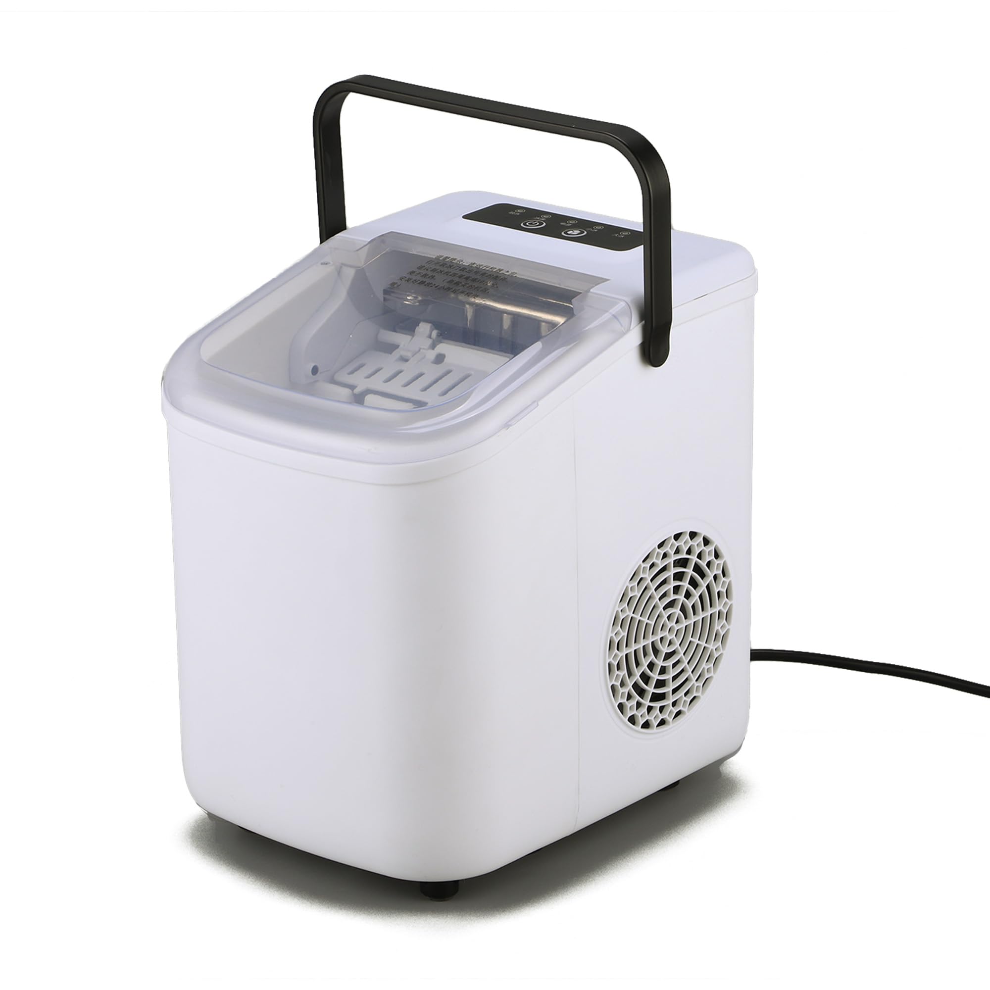 家庭用製氷機 ブラック 6分ごとSLセルフクリーニングバスケット