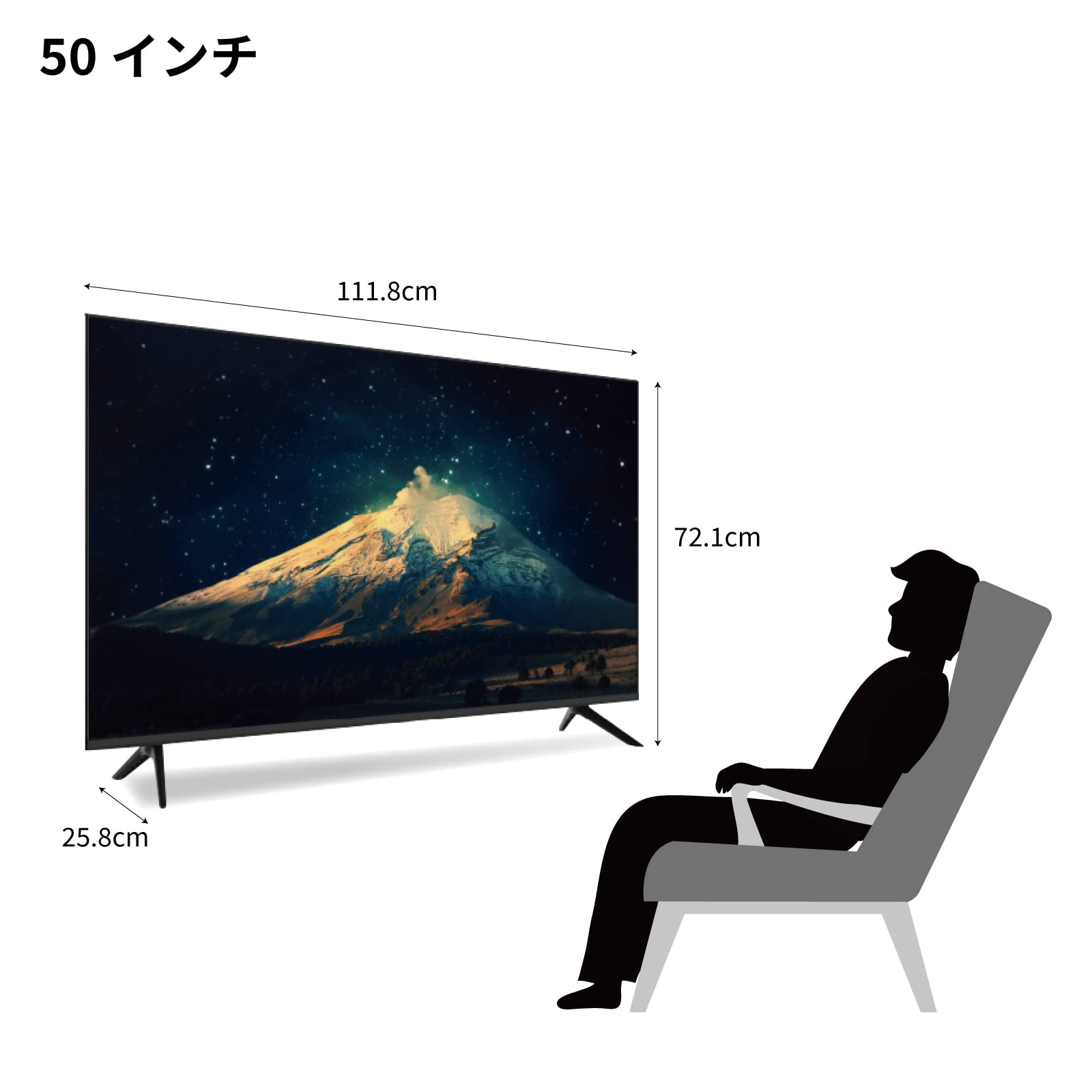Amazon | LED TOKYO 4Kテレビ 50型 2022秋冬モデル 液晶テレビ 壁掛け