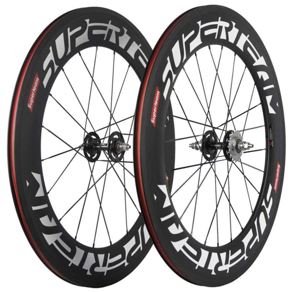 Amazon | SUPERTEAM 88mm カーボン クリンチャ固定ギア ーホイール