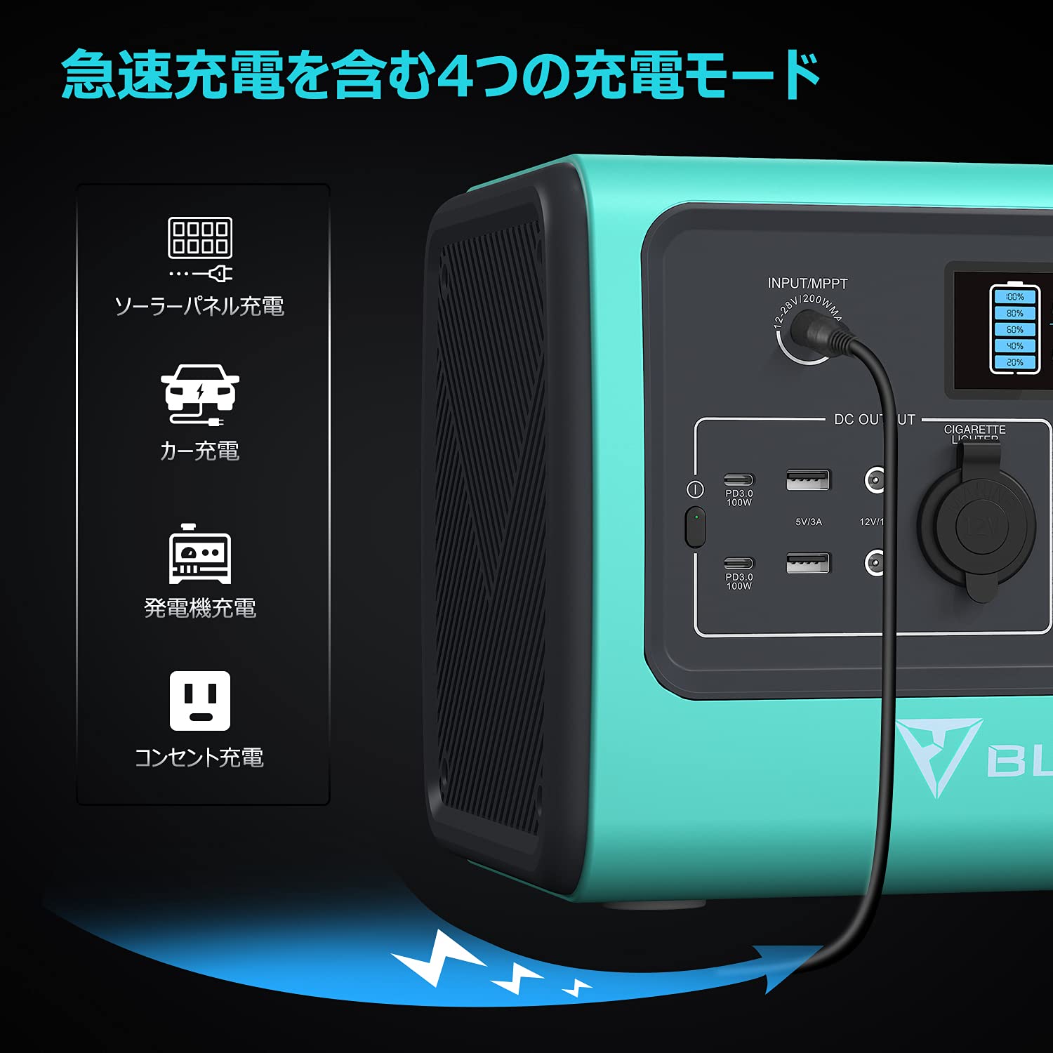 Amazon.co.jp: BLUETTI ポータブル電源 EB70S 大容量716Wh/218000mAh