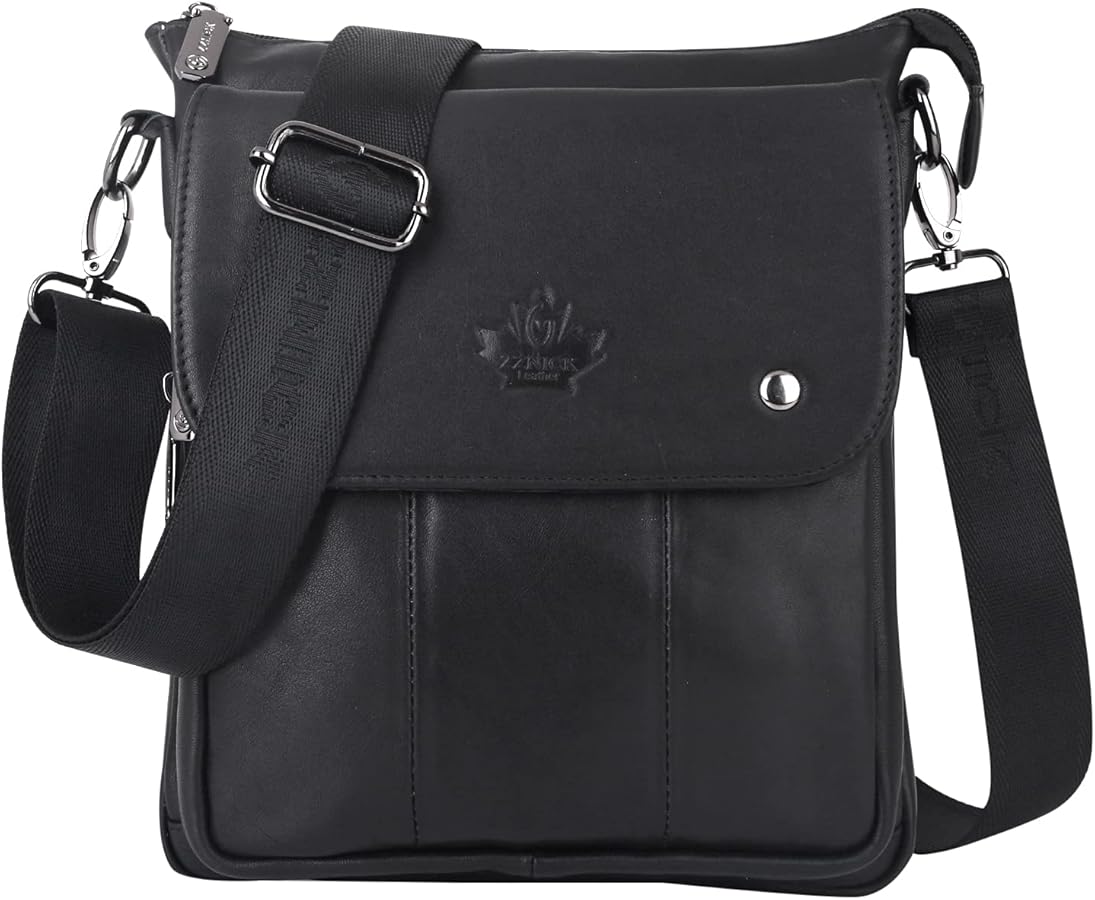 Amazon.com: ZZNICK Genuine Leather Messenger Bag, Sling Bag