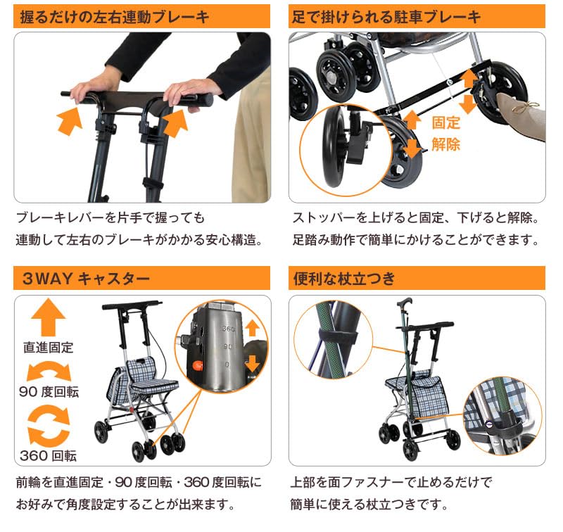 Amazon | 幸和製作所 シルバーカー SICP02 シプール ネイビー | 幸和