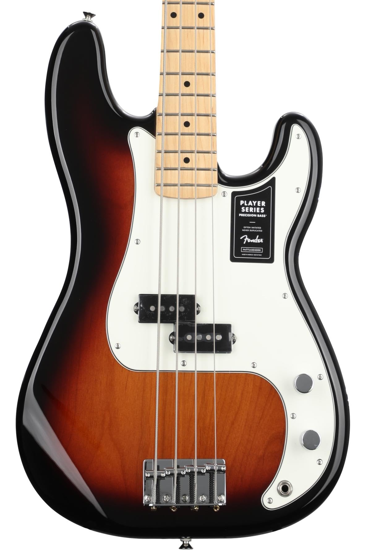 Amazon.com: Fender Player Precision Bass, 3-Color Sunburst, Maple
