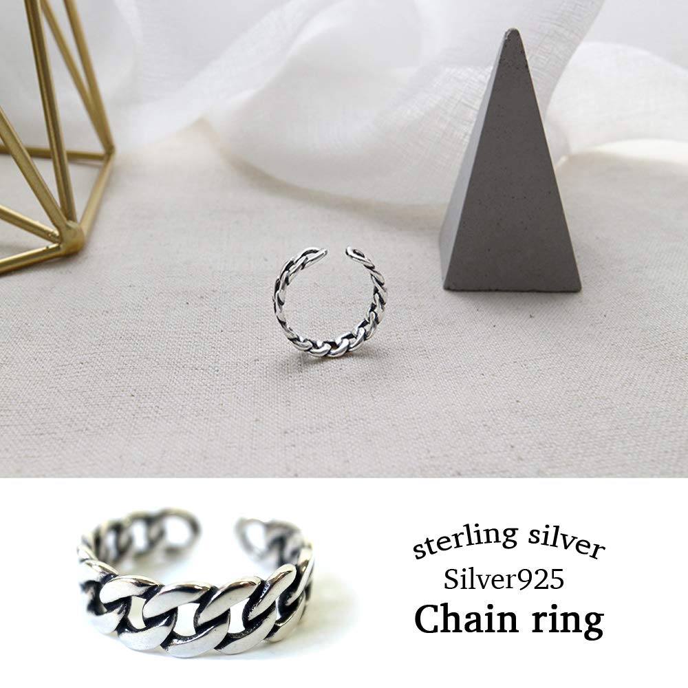 Amazon.co.jp: シルバー925 チェーン リング 指輪 アクセサリー