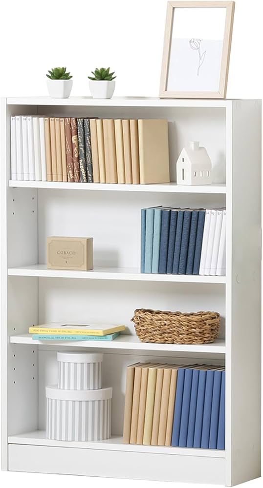 Amazon.co.jp: Toziariuon 本棚 4段 幅60cm 奥行17cm 高さ89cm
