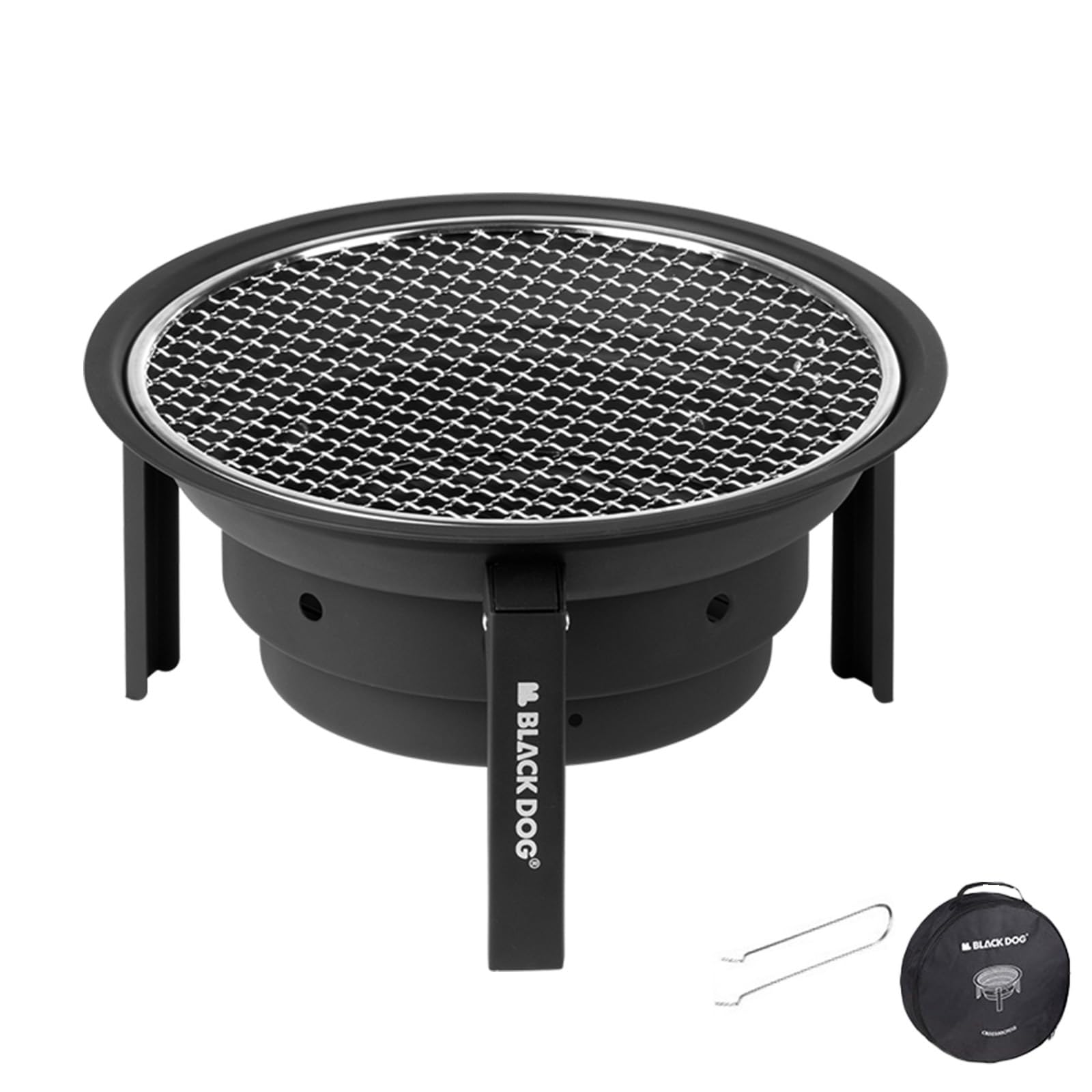 Amazon | Blackdog バーベキュー コンロ キャンプ用グリル 直径35.5cm