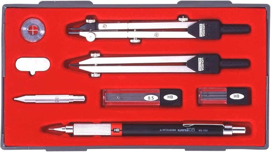 Amazon.co.jp: ウチダ KD型製図器 SEセット 『SE10品組 鉛筆製図セット