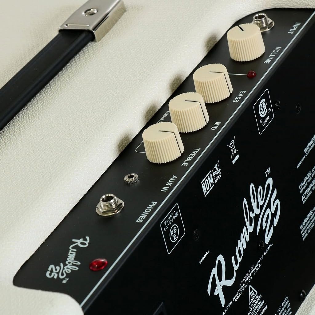 Amazon | Fender Rumble 25 V3 Ivory (アイボリー) ベースアンプ