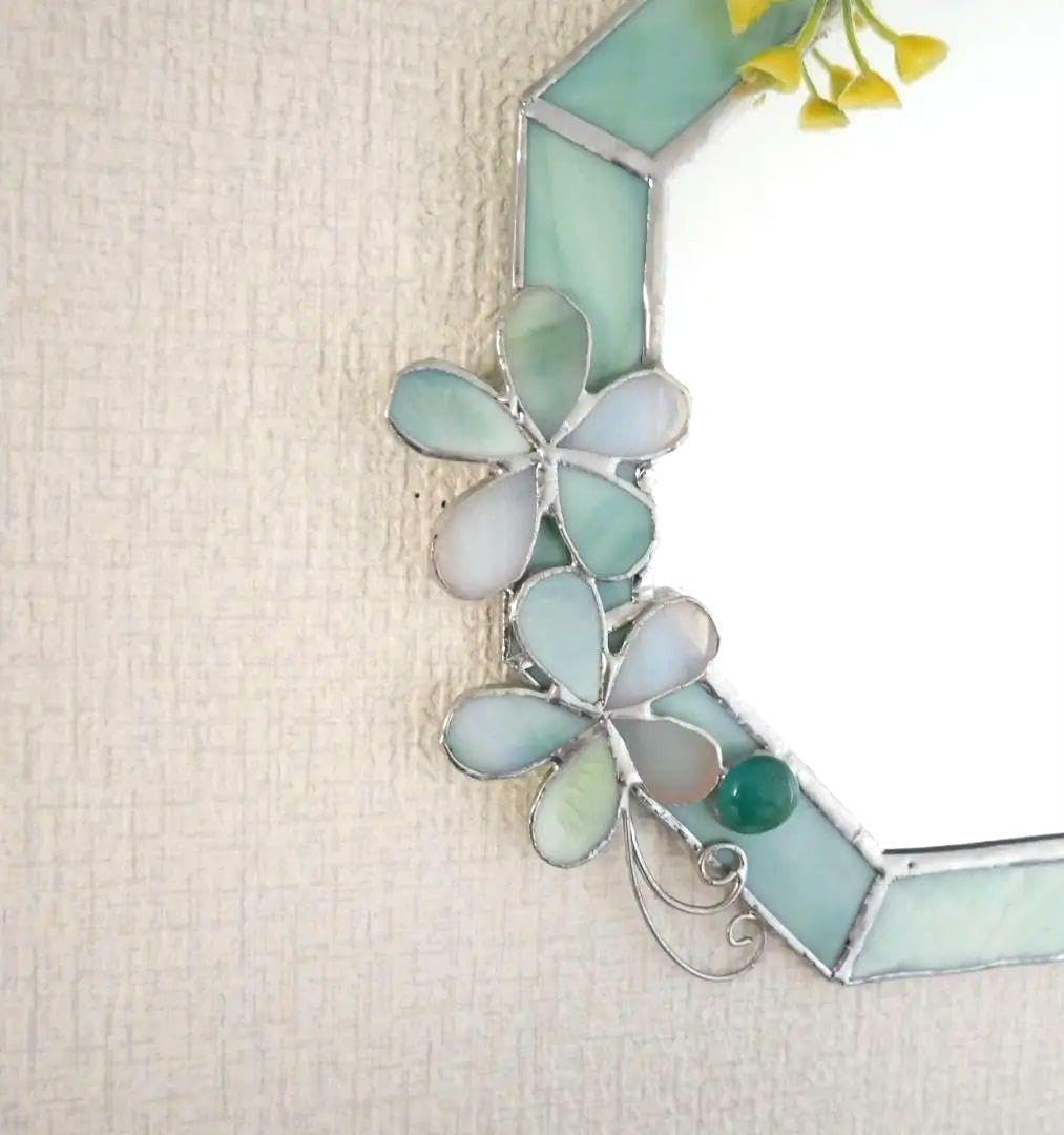 ︎:.。.: 👕 エメラルドグリーンの八角形の鏡（size22㎝/Max24）