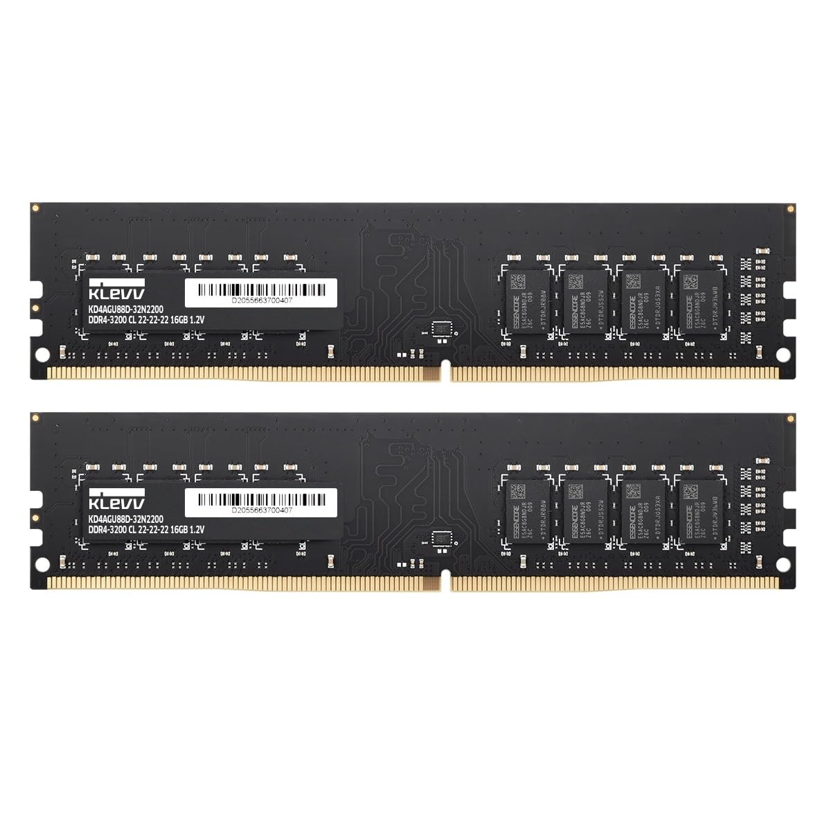 Amazon.co.jp: KLEVV DDR4 32GB (2x16GB) 3200MHz CL22 1.2V UDIMM
