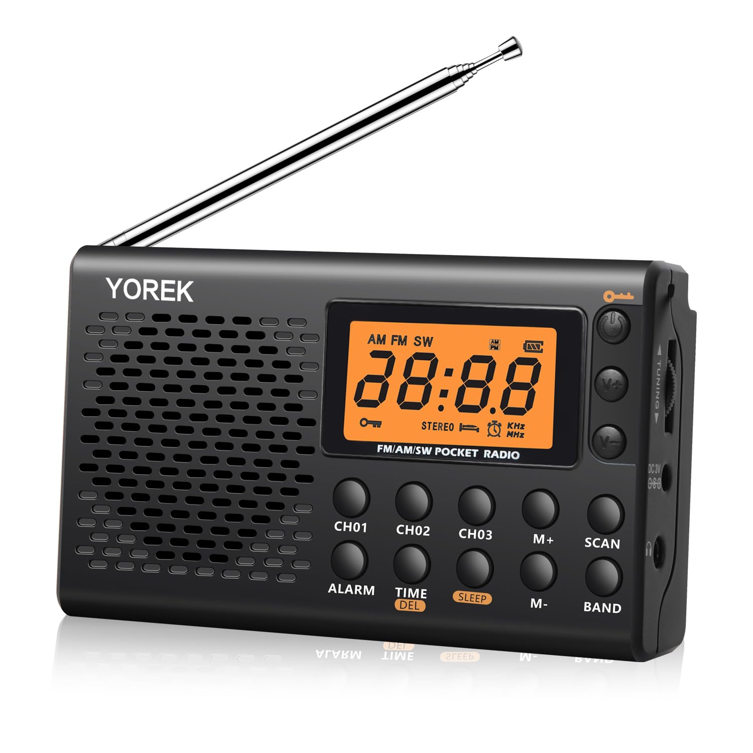 Amazon.co.jp: YOREK AM/FM/SW 高感度受信ポータブルラジオ 電池式