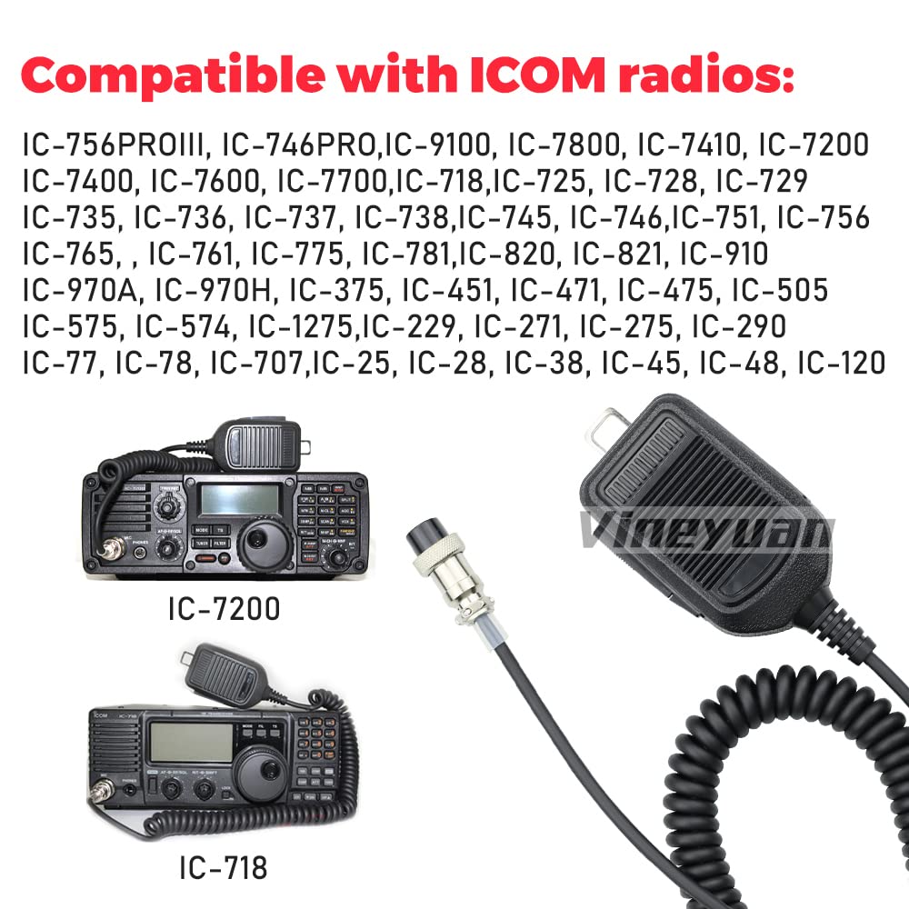 Amazon | HM-36 アイコム用8ピンハンドマイク IC-28 IC-7200 IC-7600
