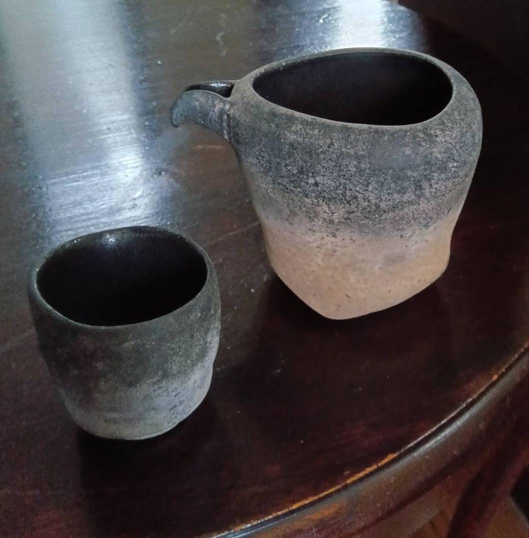 稀少 縄文式焼成 片口 猪口