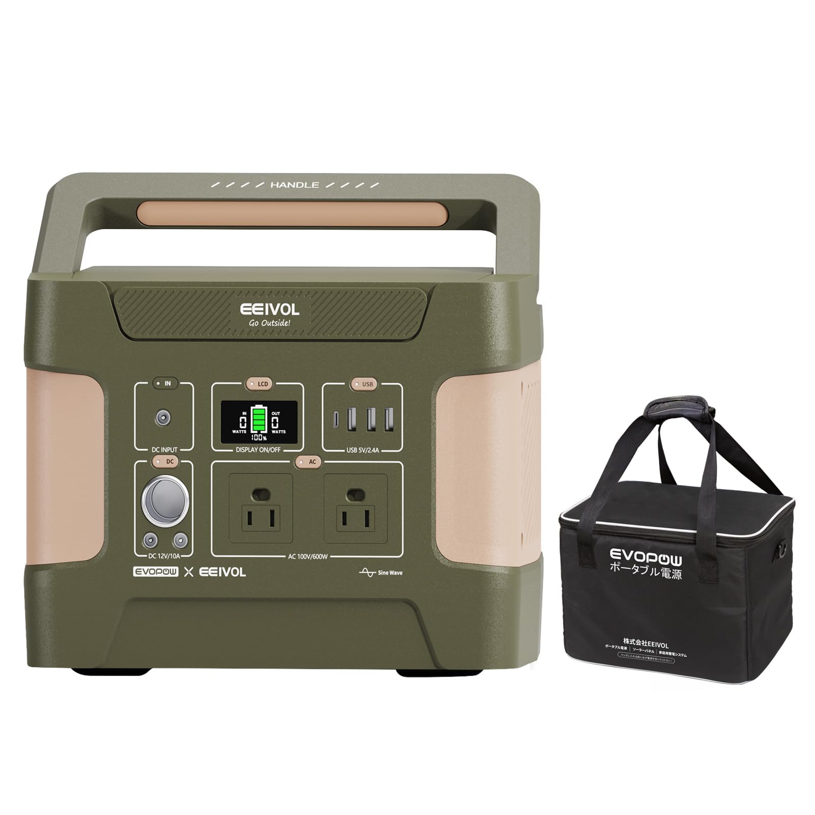 Amazon.co.jp: EEIVOL ポータブル電源 リン酸鉄リチウム 515Wh