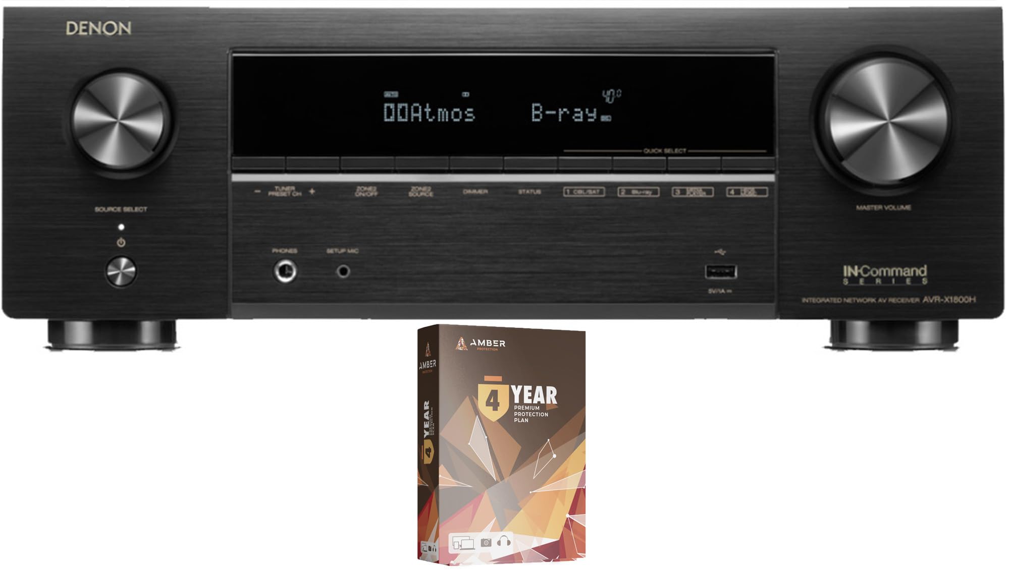 Amazon.com: Denon AVR-X1800H 8K 7.2ch Stereo AV Receiver with HEOS