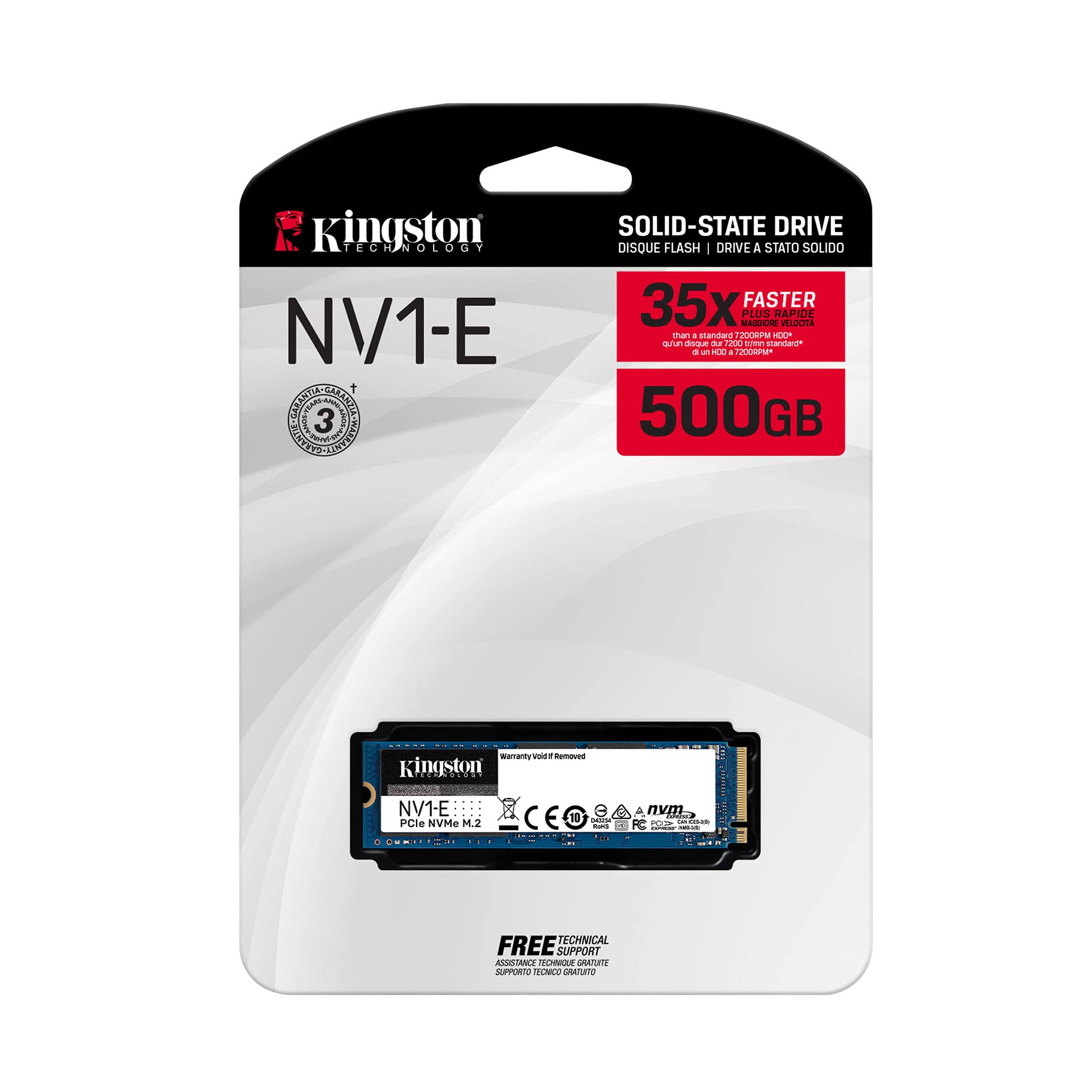 Amazon | キングストンテクノロジー Kingston SSD NV1-E 500GB M.2