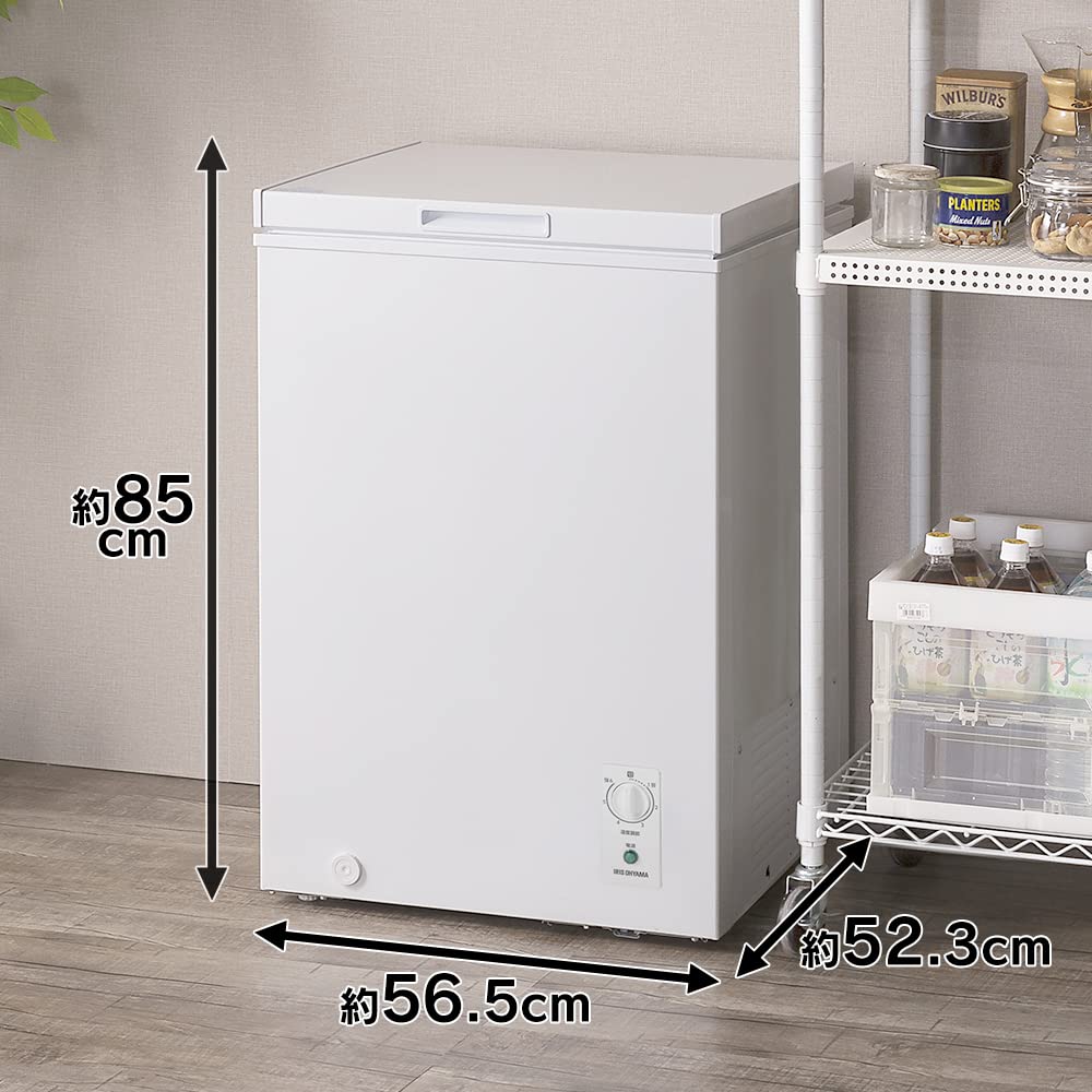 Amazon.co.jp: アイリスオーヤマ 冷凍庫 100L 上開き 静音 温度調節3