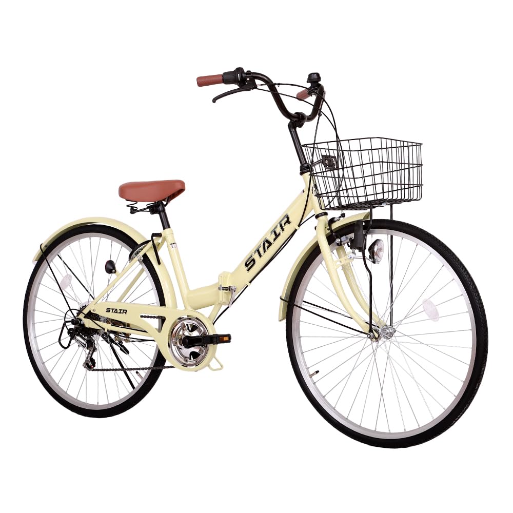 DUNLOP シティサイクル 変速付き シルバー 27インチ 前部カゴ付き