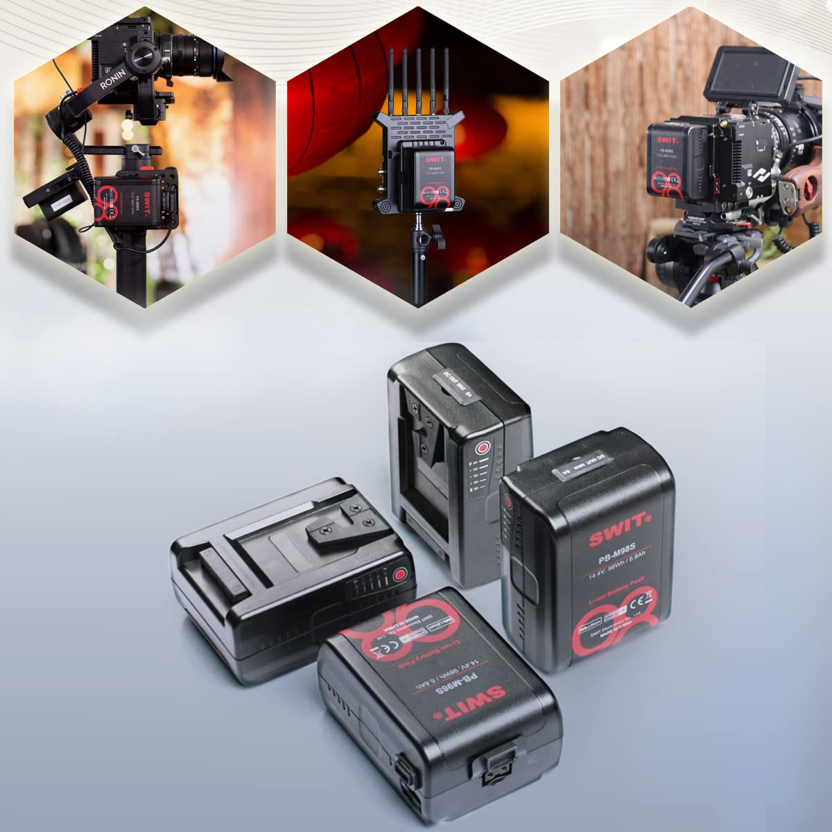 Amazon | SWIT PB-M98SポケットフィットVマウントバッテリー、98Wh