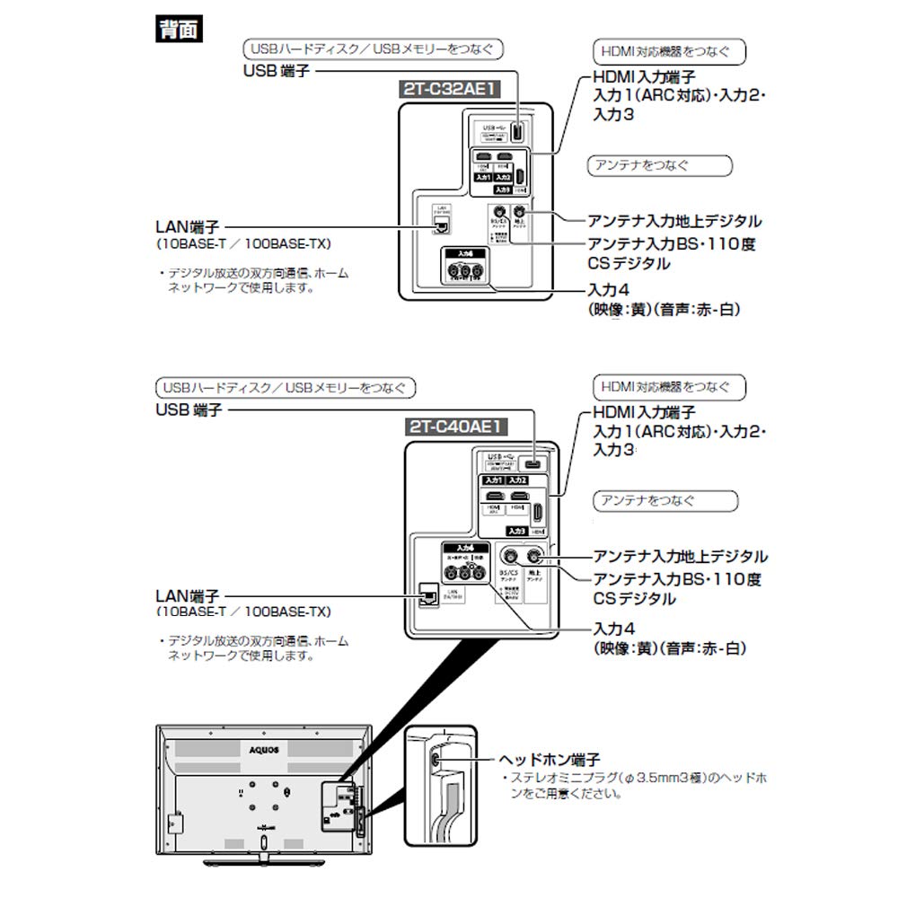 Amazon | シャープ 40V型 AQUOS フルハイビジョン 液晶テレビ 2T