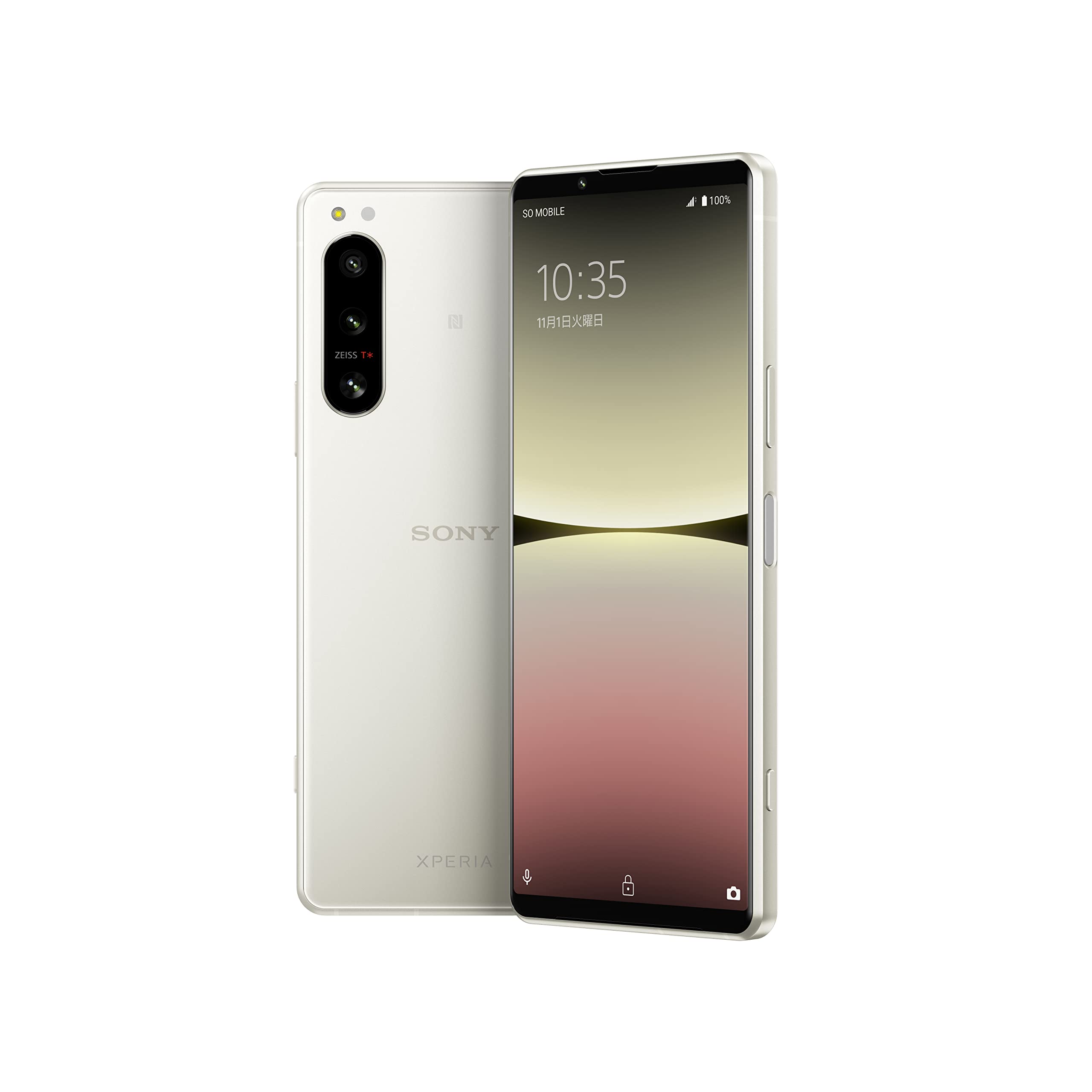 Amazon | ソニー Xperia5IV エクリュホワイト SIMフリースマホ XQ-CQ44
