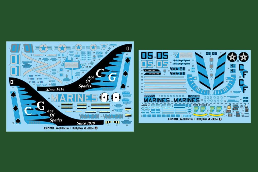 Amazon | ホビーボス 1/18 エアクラフトシリーズ アメリカ軍 AV-8B