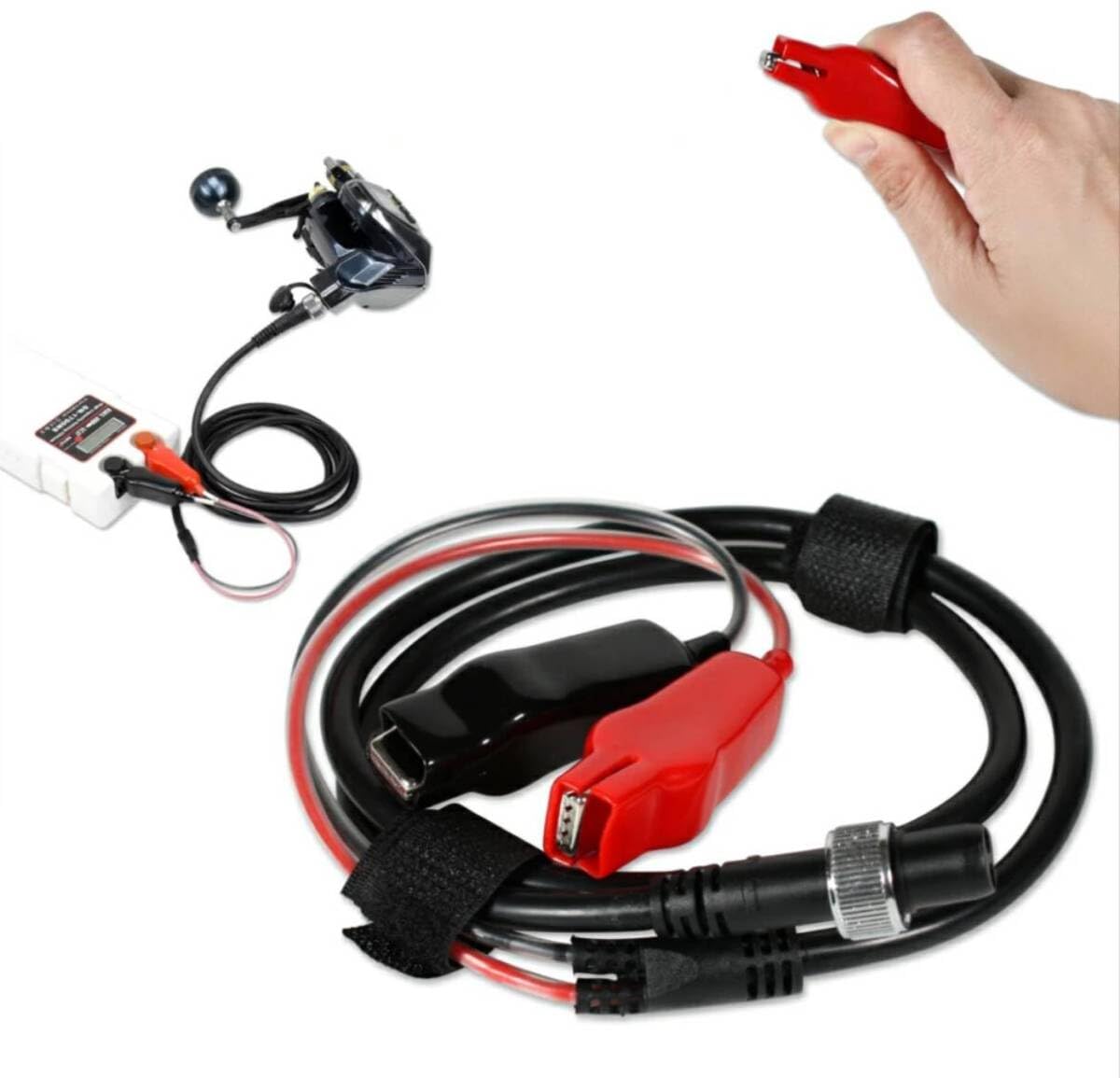 Amazon.co.jp: 電動リール BMバッテリー用 延長ケーブル 長さ3m ワニ口