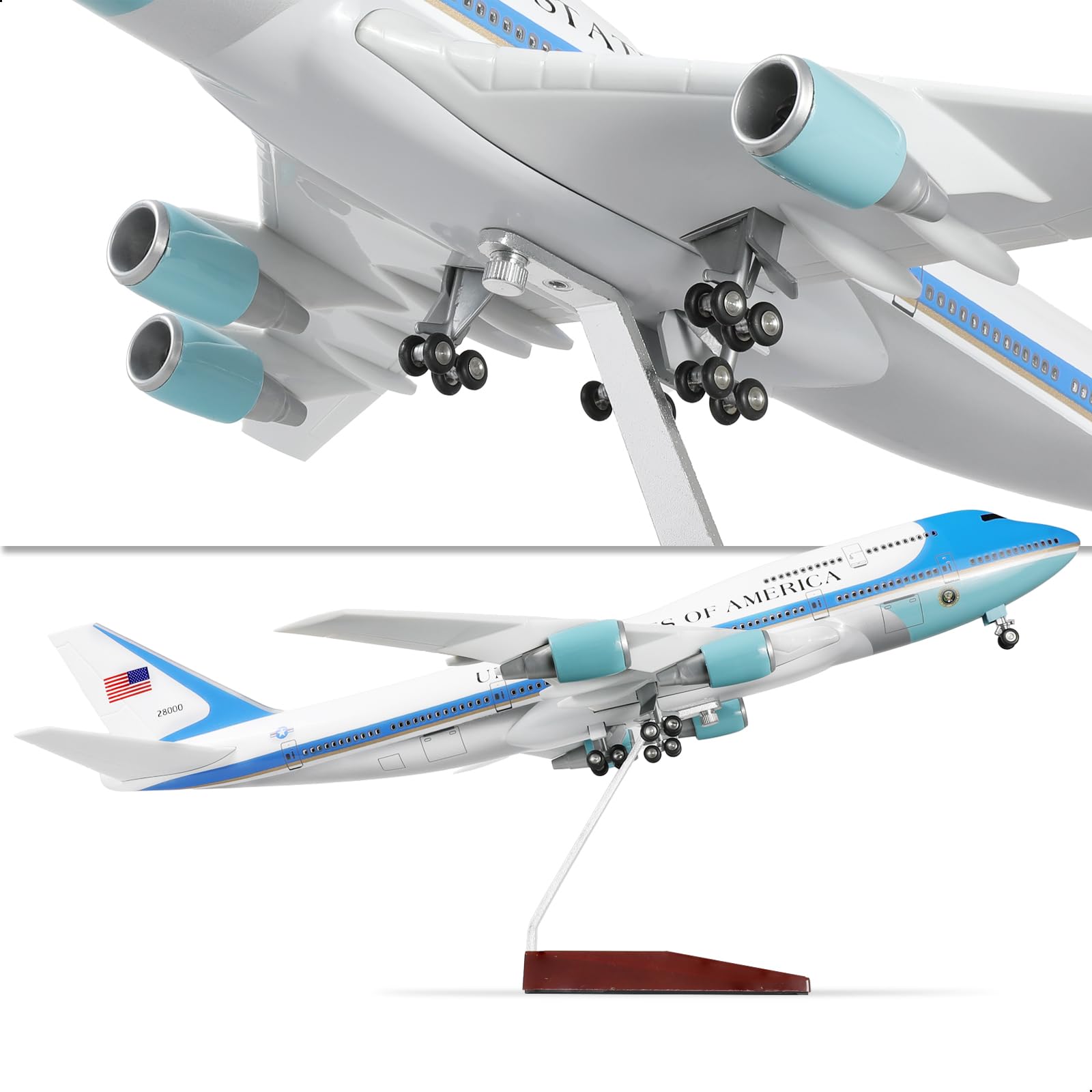 Amazon.co.jp: QIYUMOKE エアフォースワン 1/160 大型飛行機模型