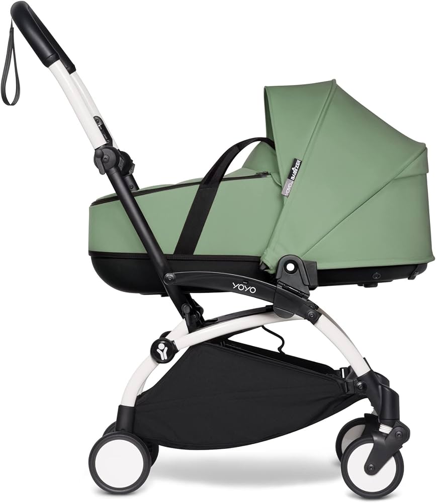 Amazon.com : BABYZEN YOYO2 White Frame + Peppermint Bassinet