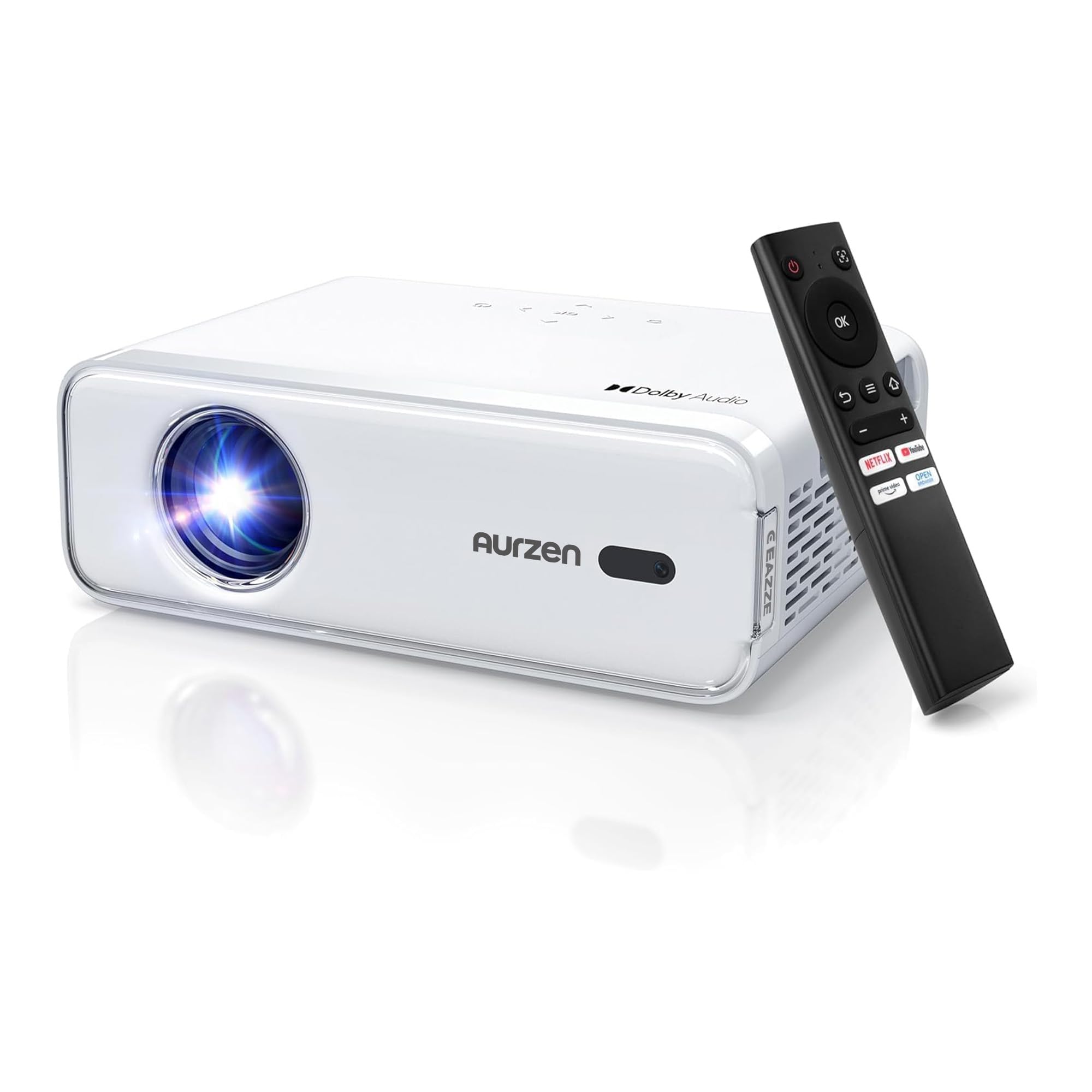 Amazon.co.jp: Aurzen プロジェクター 家庭用 小型【Netflix即起動