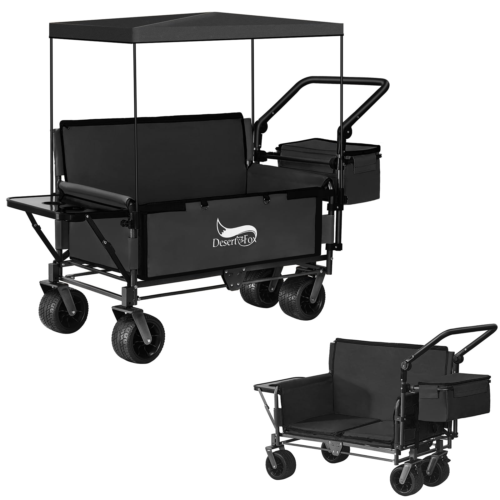 Amazon | DesertFox キャリーワゴン キャリーカート 【10CM極太タイヤ