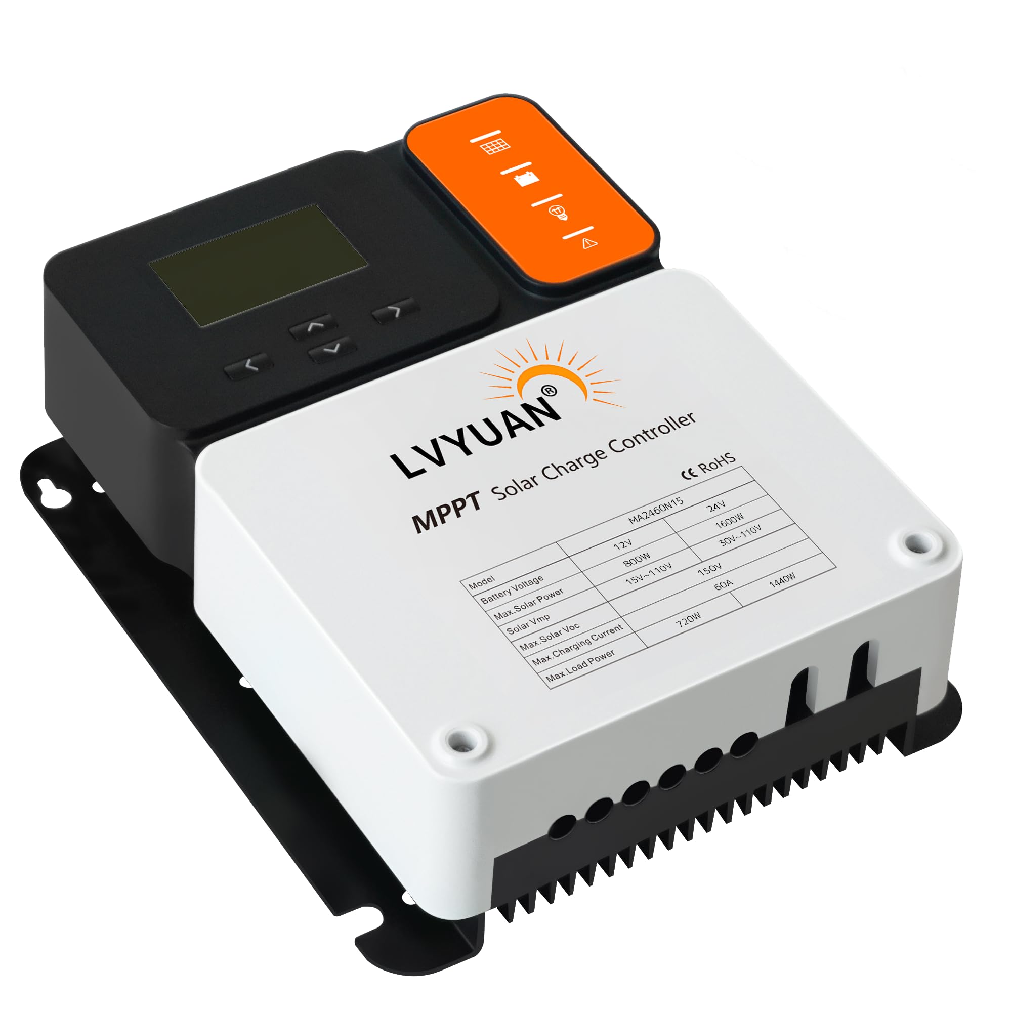 Amazon | LVYUAN（リョクエン）60A MPPTソーラー充電コントローラー