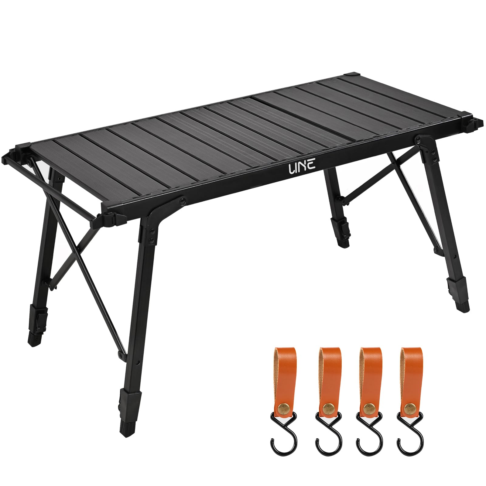 Amazon.co.jp: UNE igt テーブル 4個フック付き 黒 ソロツアーテーブル