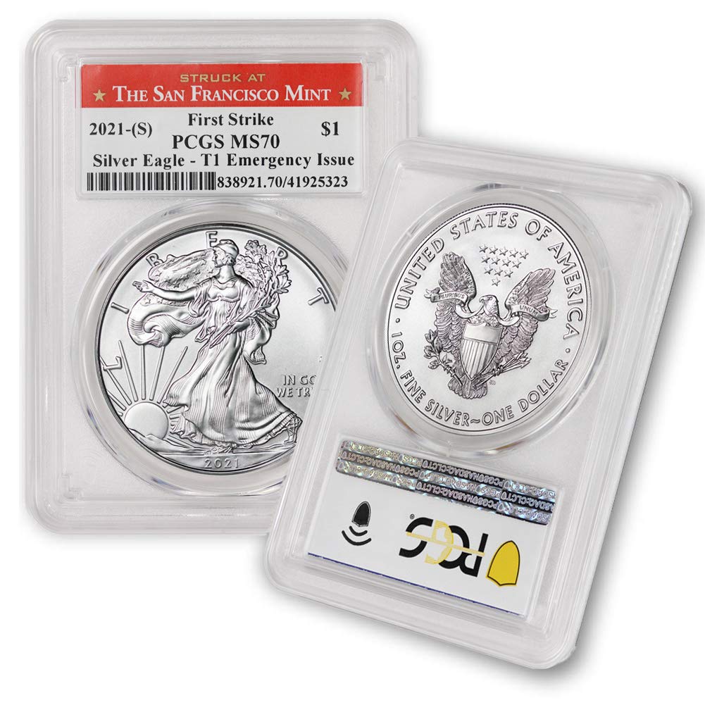 2021 (S) 1 oz American Silver Eagle MS-70 (Struck at San Francisco