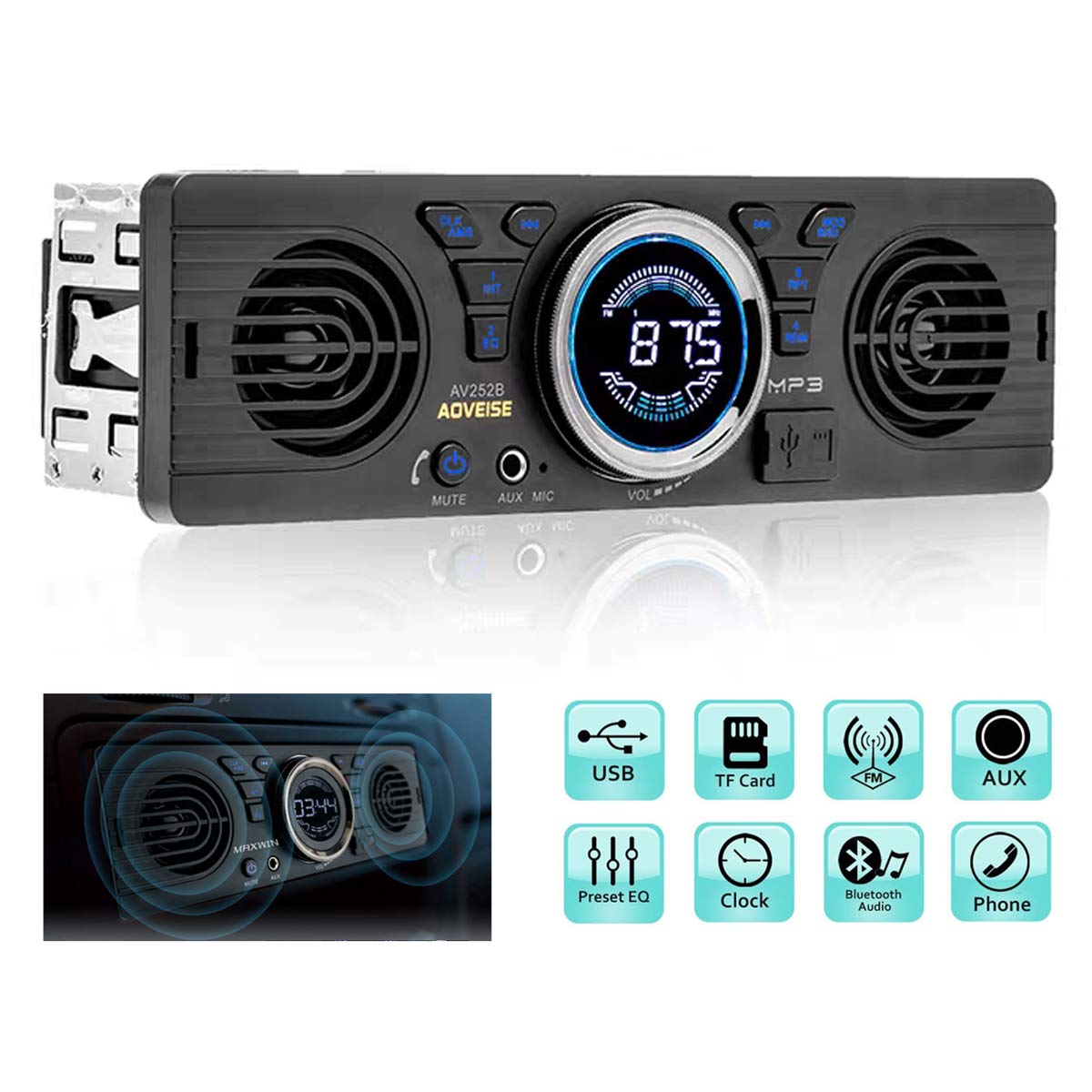 Amazon.co.jp: TOWOTO 車載MP3プレーヤー ステレオ 音響 Bluetoothカー