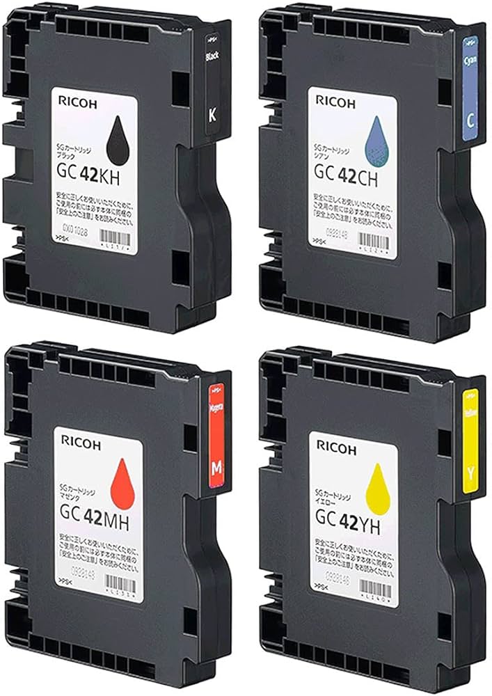 Amazon.co.jp: リコー SGカートリッジ GC42H 4色セット 純正インク