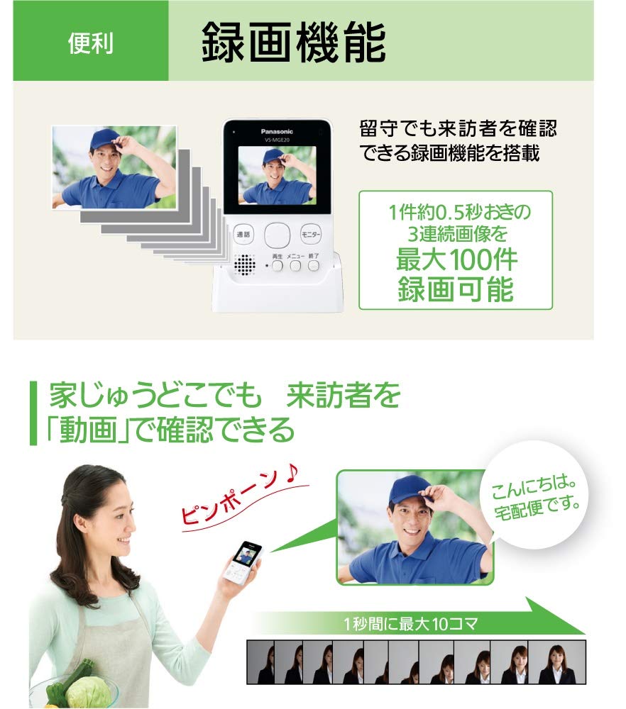 Amazon.co.jp: パナソニック ワイヤレステレビドアホン VS-SGE20L 配線