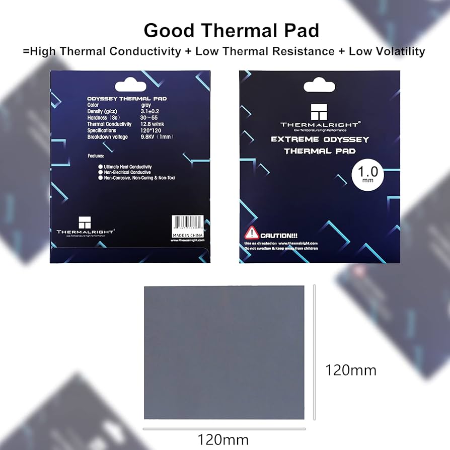 Amazon.co.jp: サーマルパッド 熱伝導率12.8W/mKの多用途シリコン