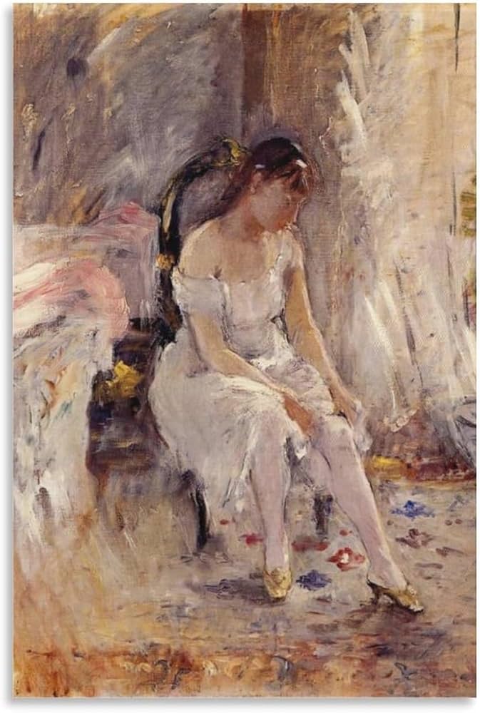 Amazon.co.jp: ベルト・モリゾ《少女》キャンバス、壁画、ベルト