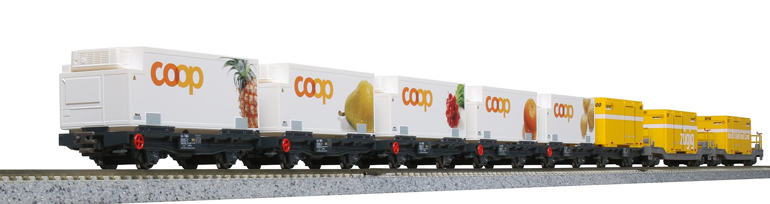 Amazon | KATO Nゲージ レーティッシュ鉄道 コンテナ貨物列車 8両