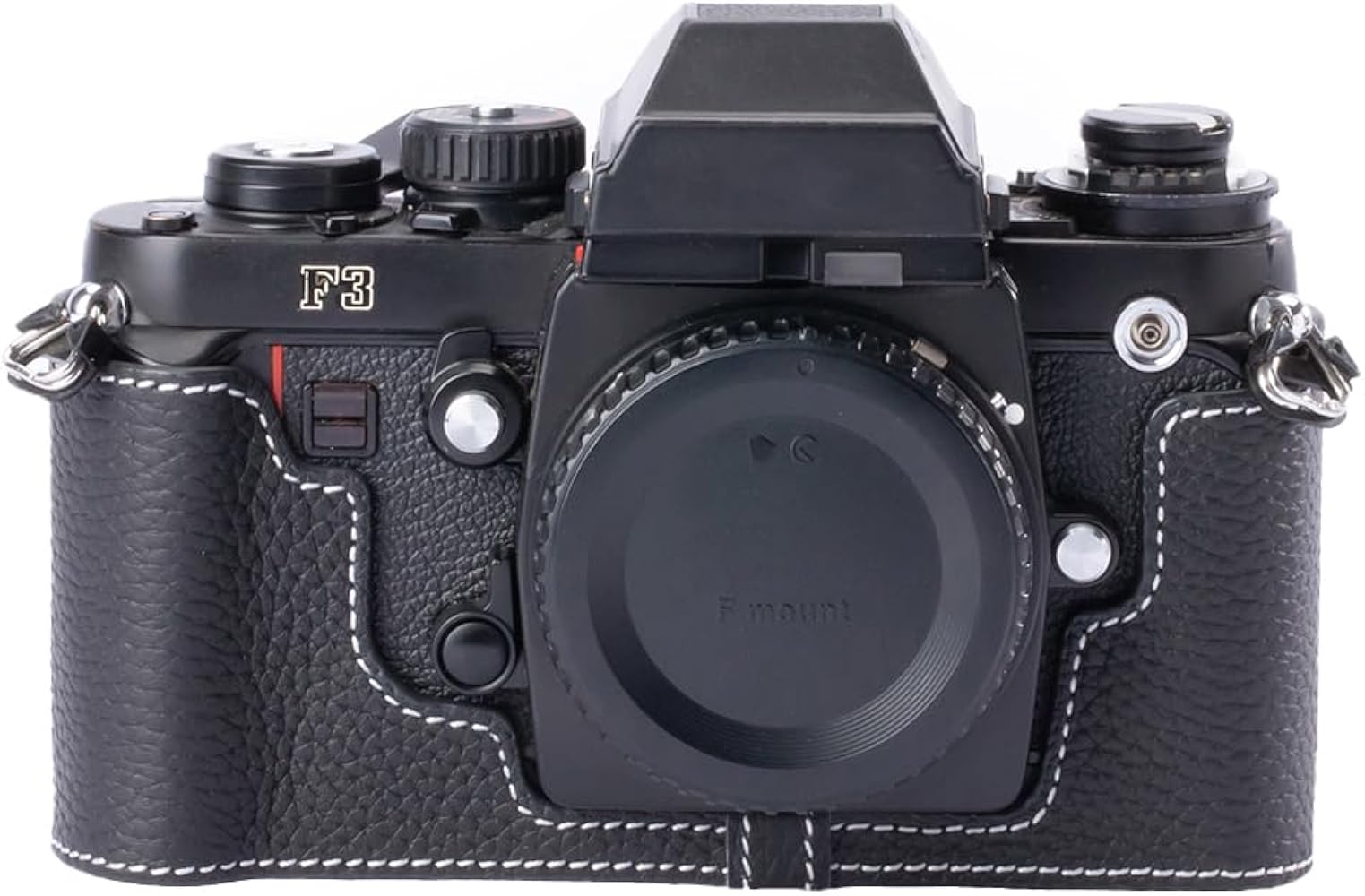 Amazon.co.jp: F3 カメラ専用レトロな牛革手作りのハーフケース 軽量