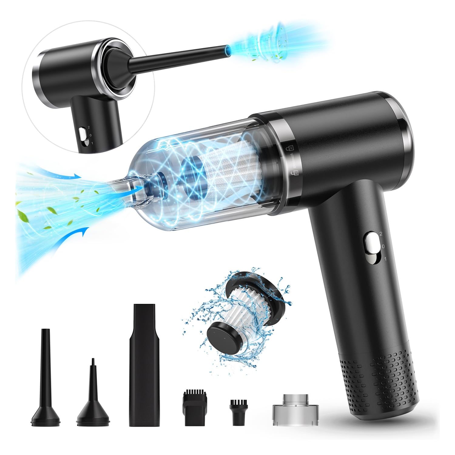 Amazon | ハンディクリーナー ハンディ掃除機 【15000PA強力吸引力・6